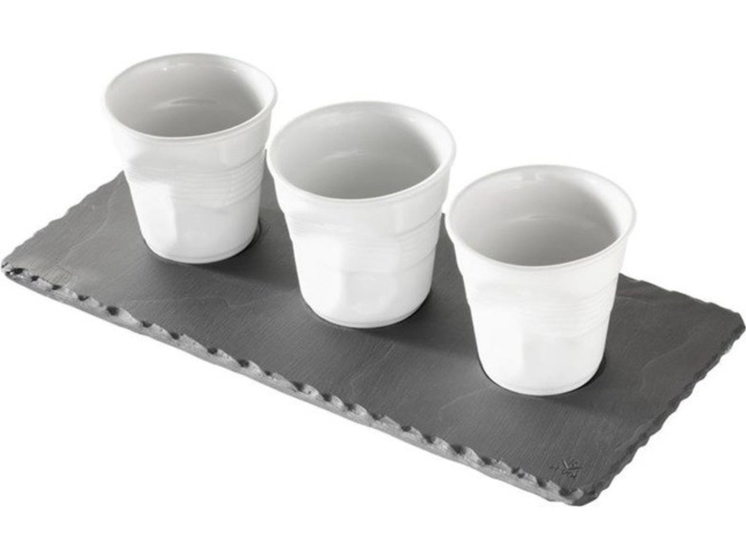 Vassoio con 3 depressioni, stile ardesia