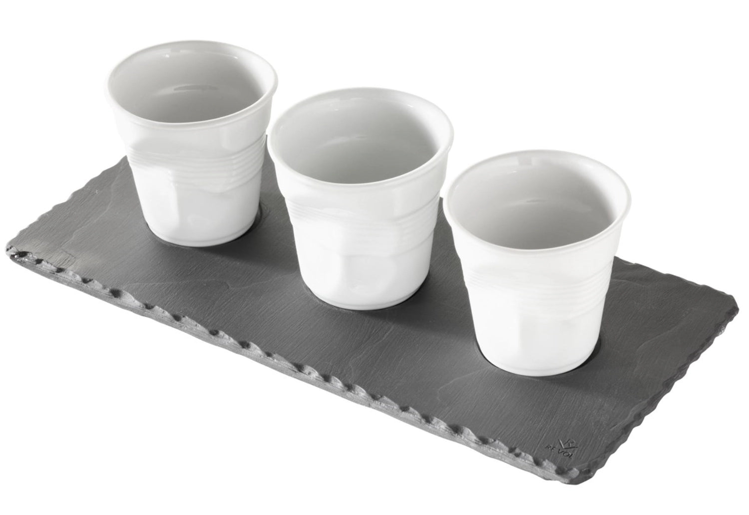 Vassoio con 3 depressioni, stile ardesia