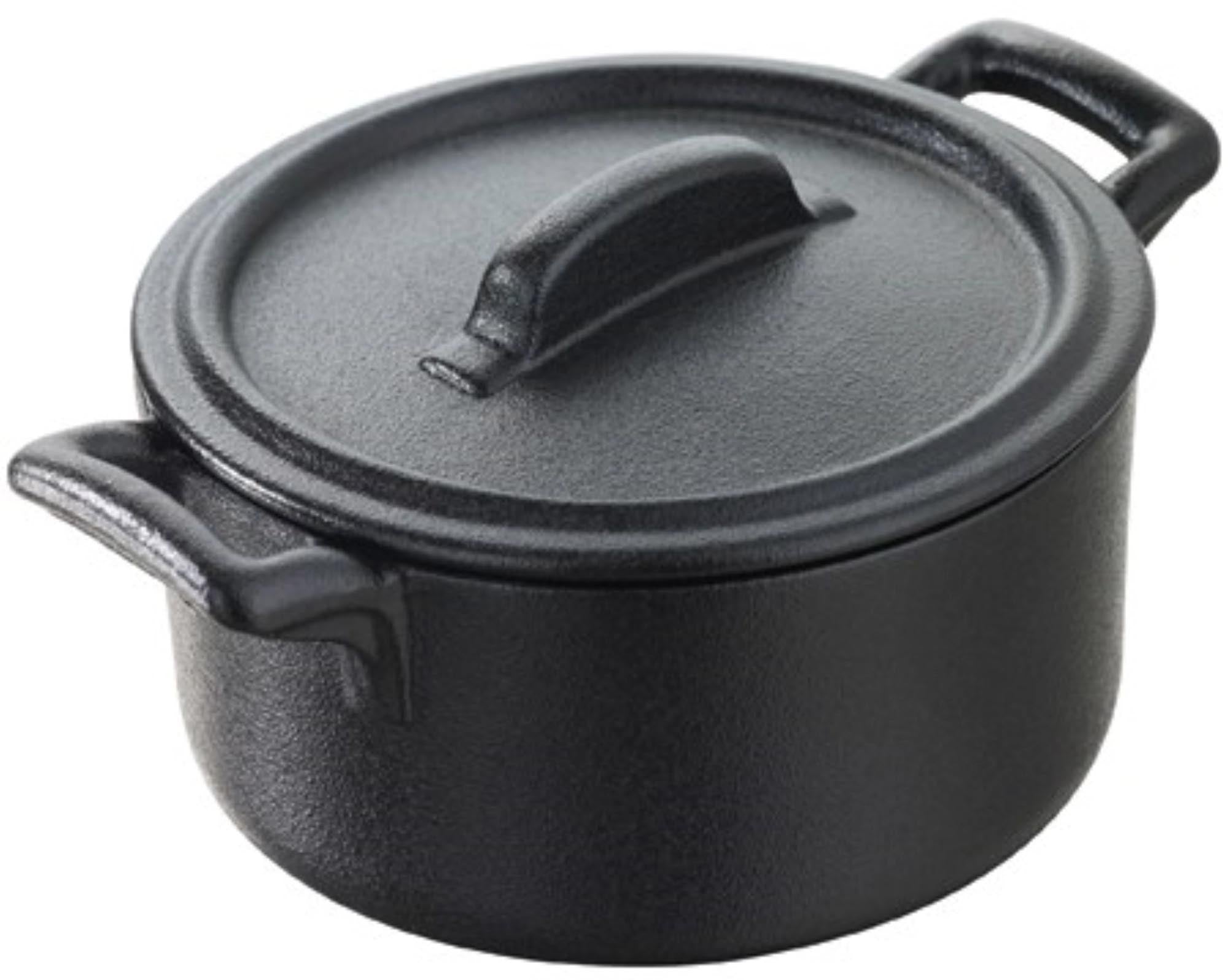 Casserole with lid, round, 20cl, cast iron look
