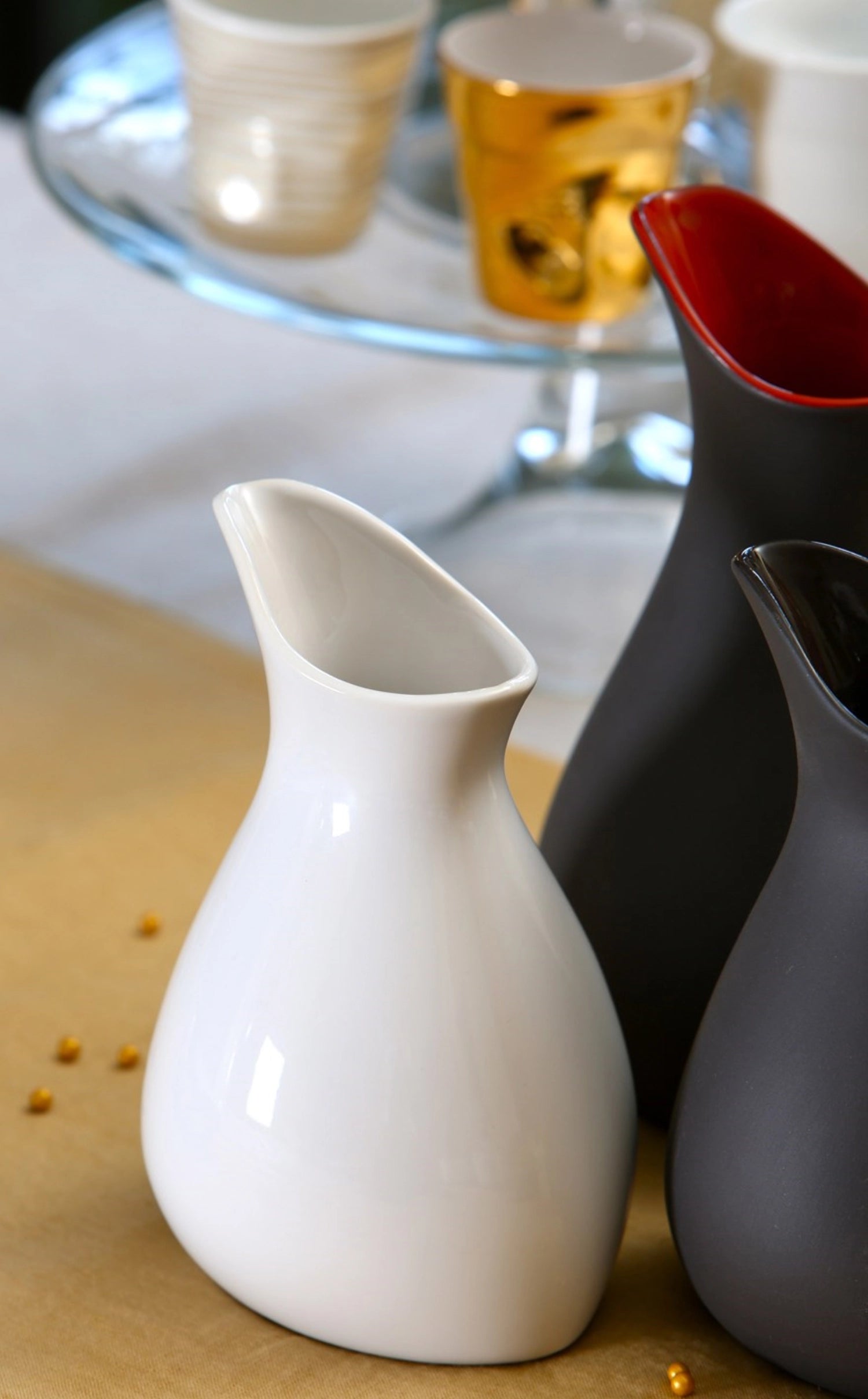 Saucenkanne 25 CL, style ardoise, noir à l'intérieur