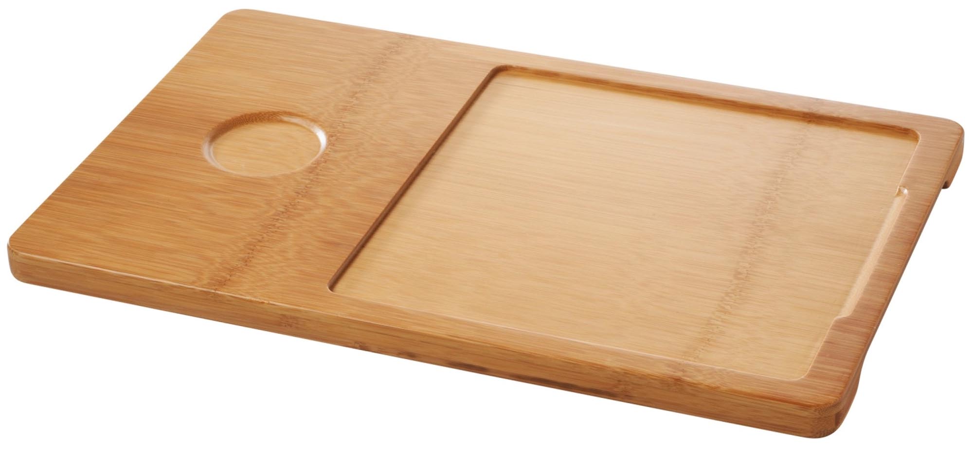 Elegantes Bambus-Tablett von Revol, 37x24x1,7 cm. Nachhaltig, robust, pflegeleicht. Ideal für Snacks, Getränke und stilvolle Präsentationen.