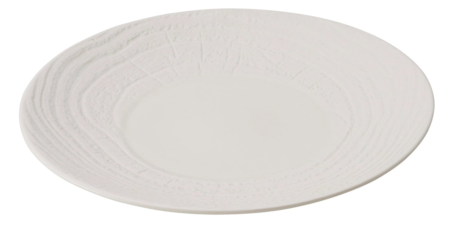 Medral plate round, H: 3.4 cm, Ø 28.3 cm, ivory
