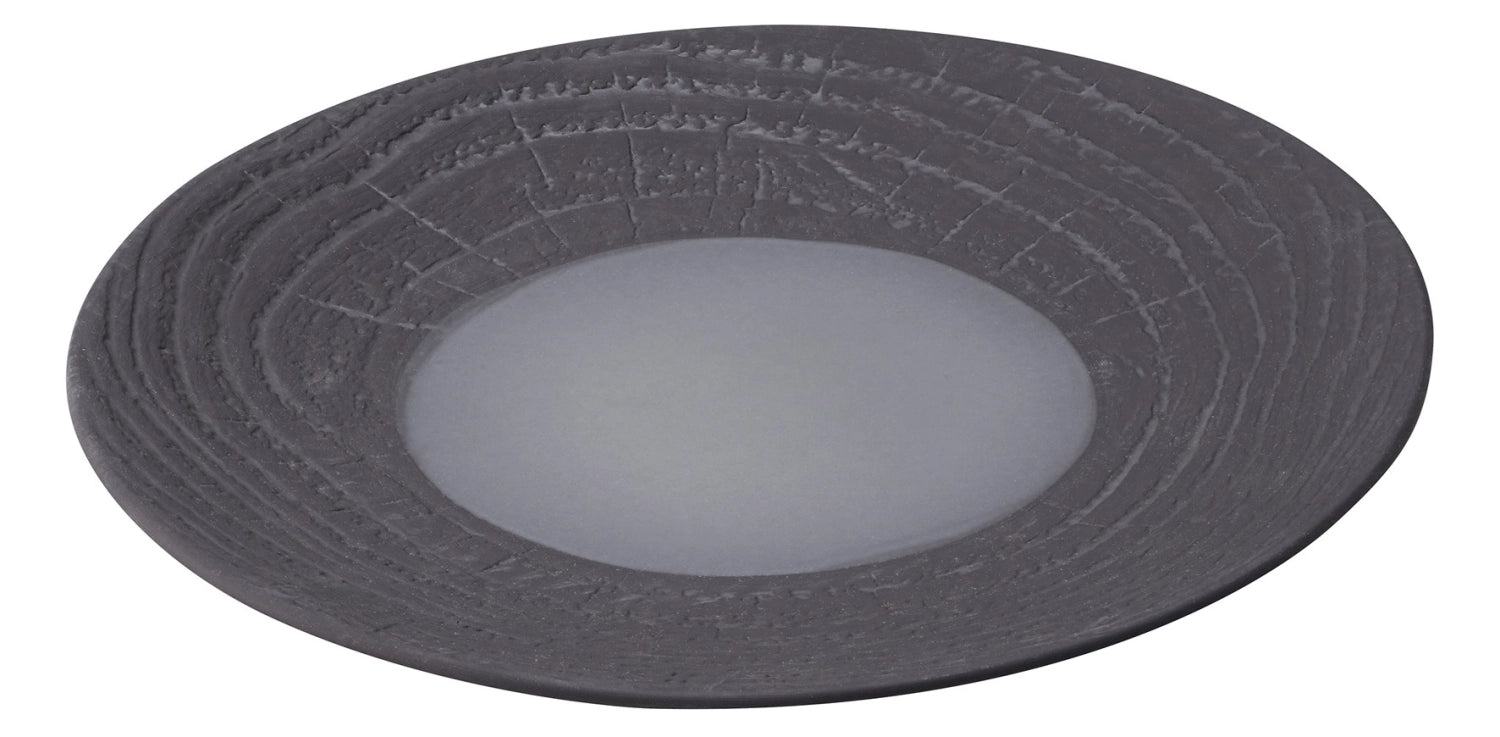 Speiseteller rund, H: 3.4 cm, Ø 28.3 cm, Lakritze - KAQTU Design