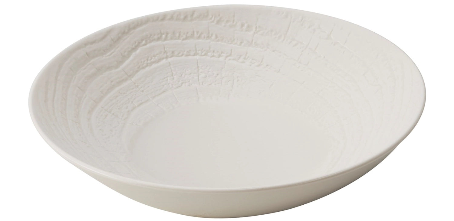 Suppenteller rund, H: 5.7 cm, Ø 24.2 cm, Elfenbein - KAQTU Design