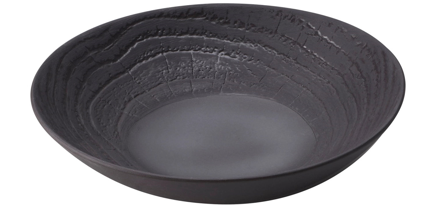 Suppenteller rund, H: 5.7 cm, Ø 24.2 cm, Lakritze - KAQTU Design
