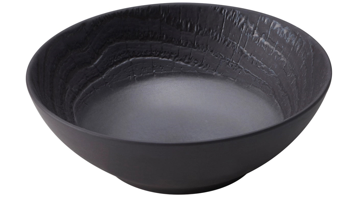 Suppenteller rund, H: 6.5 cm, Ø 19 cm, Lakritze - KAQTU Design