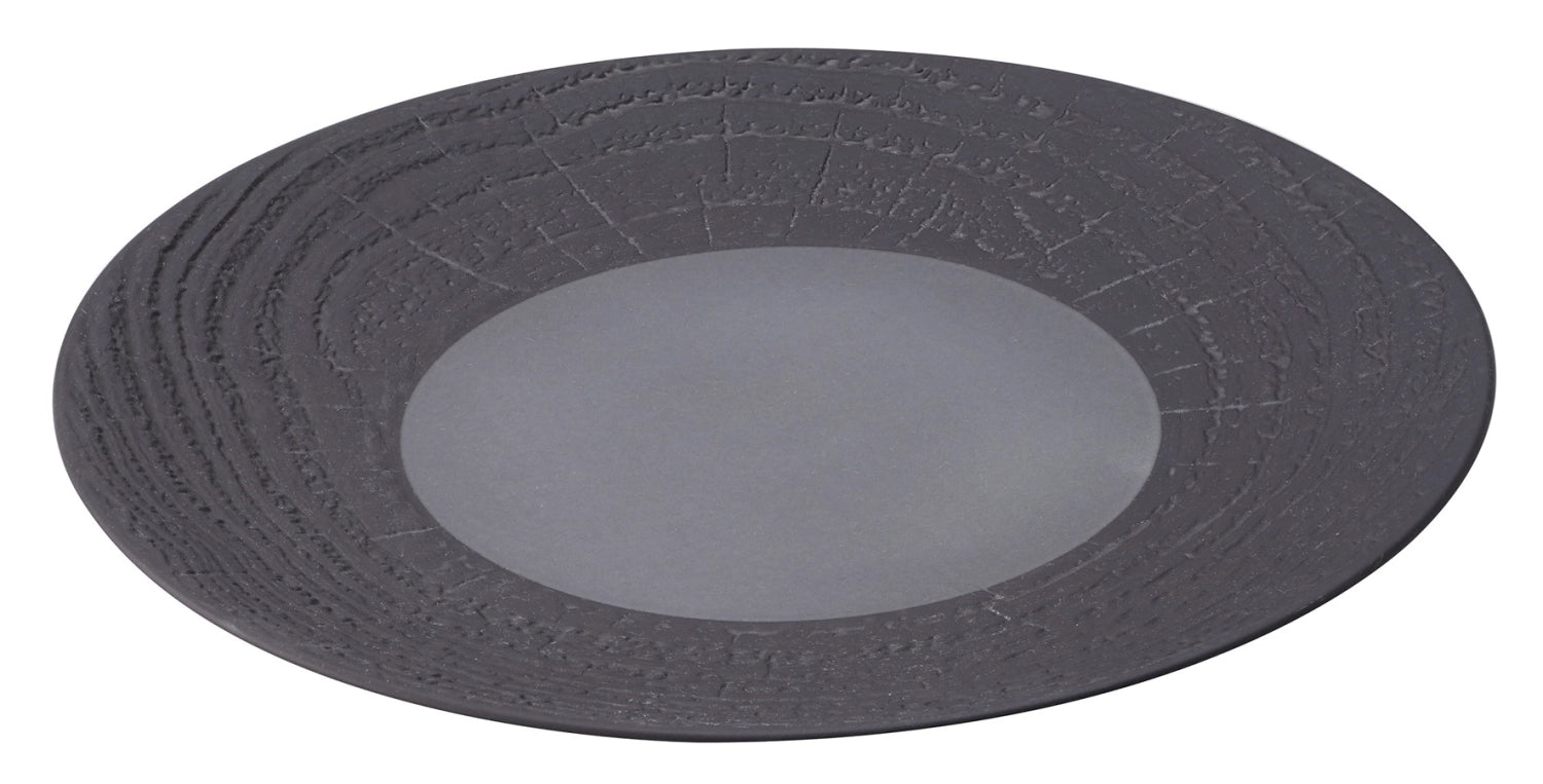 Präsentationsteller rund, H: 3.4 cm, Ø 31 cm, Lakritze - KAQTU Design