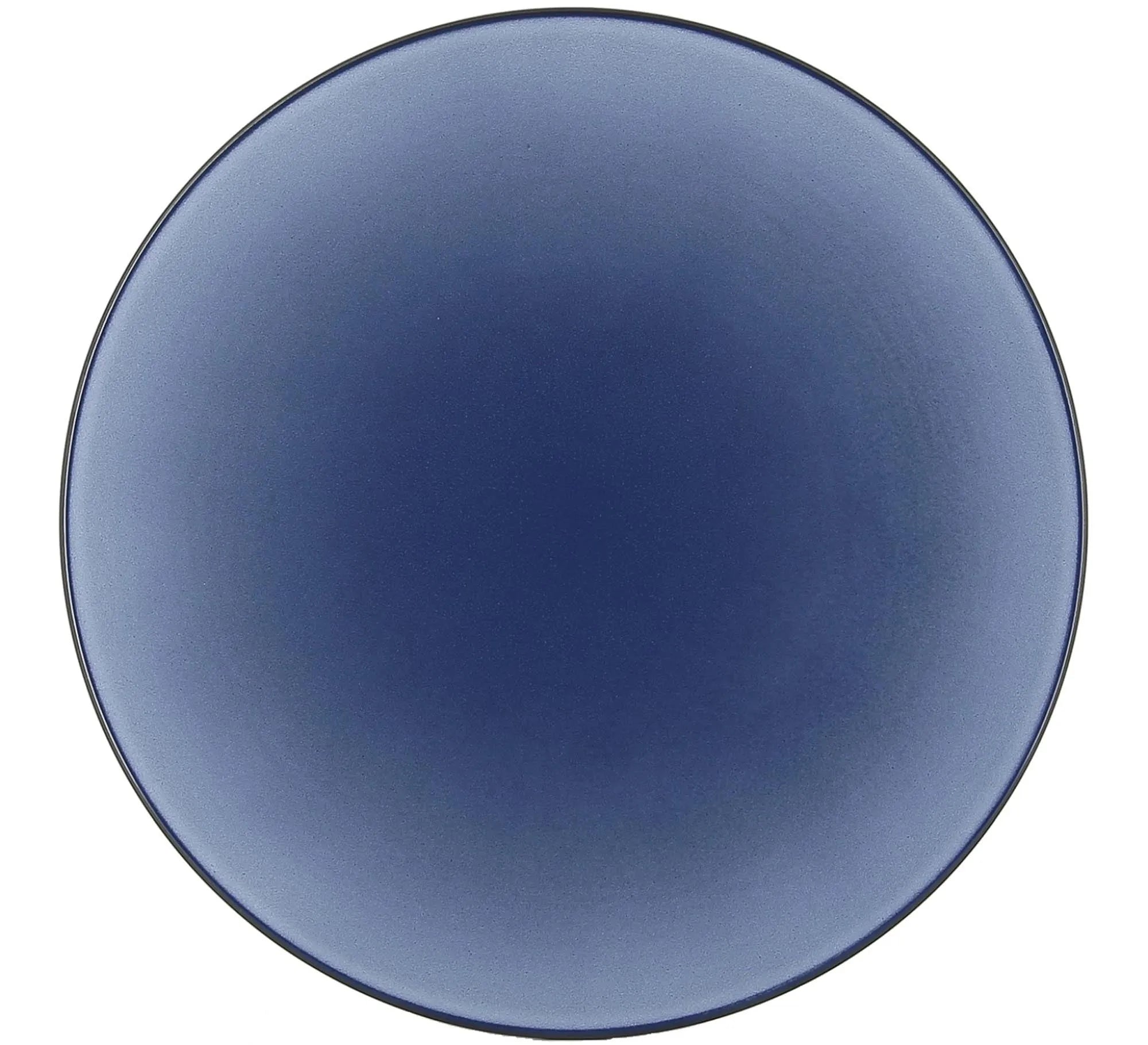Eleganter blauer Equinoxe Speiseteller (Ø 28 cm) von Revol, aus robustem Porzellan, inspiriert von der Tagundnachtgleiche.