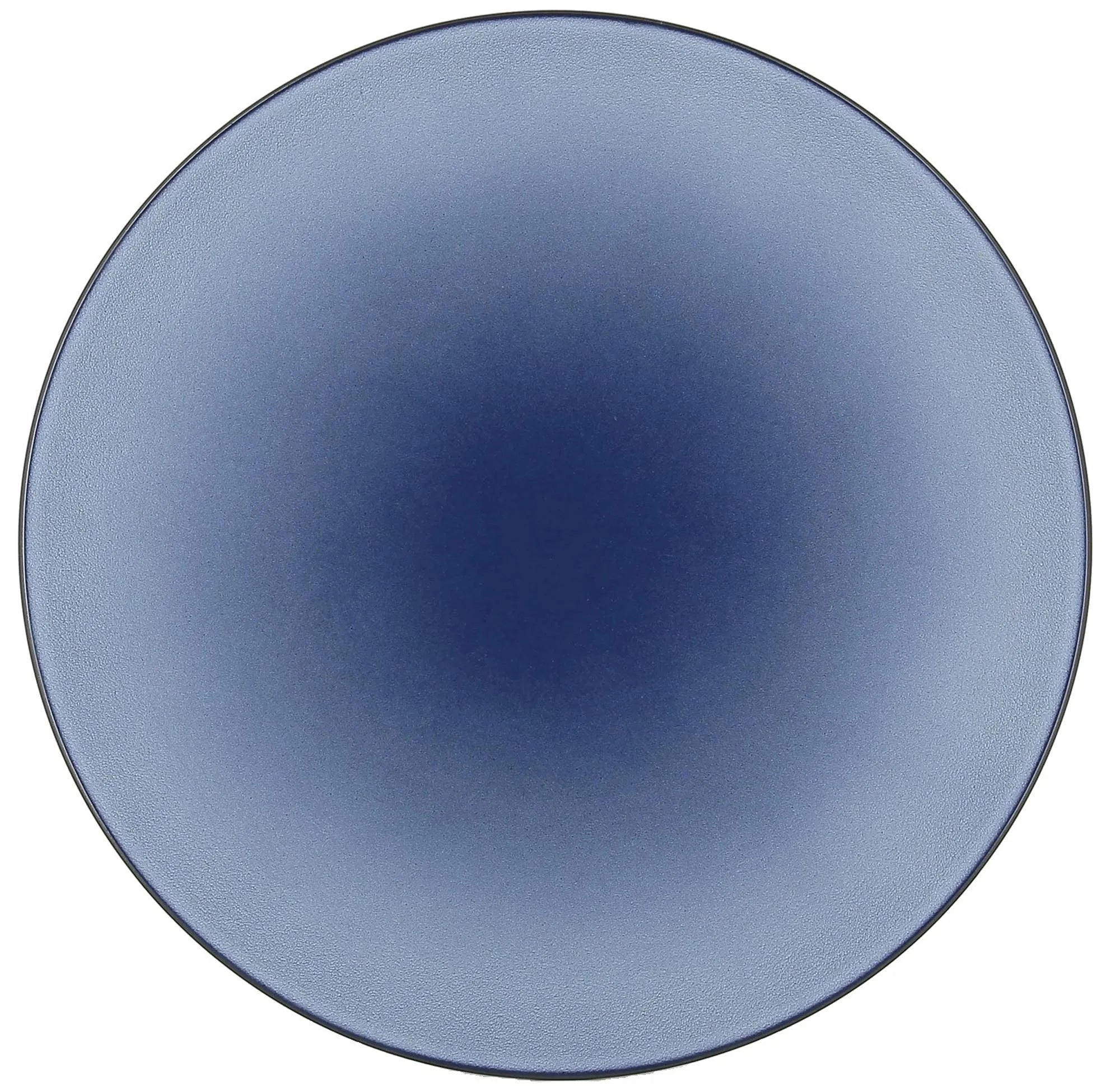 Eleganter blauer Equinoxe Teller (Ø 31,5 cm) von Revol, inspiriert von Balance und Harmonie, ideal für kreative Präsentationen.