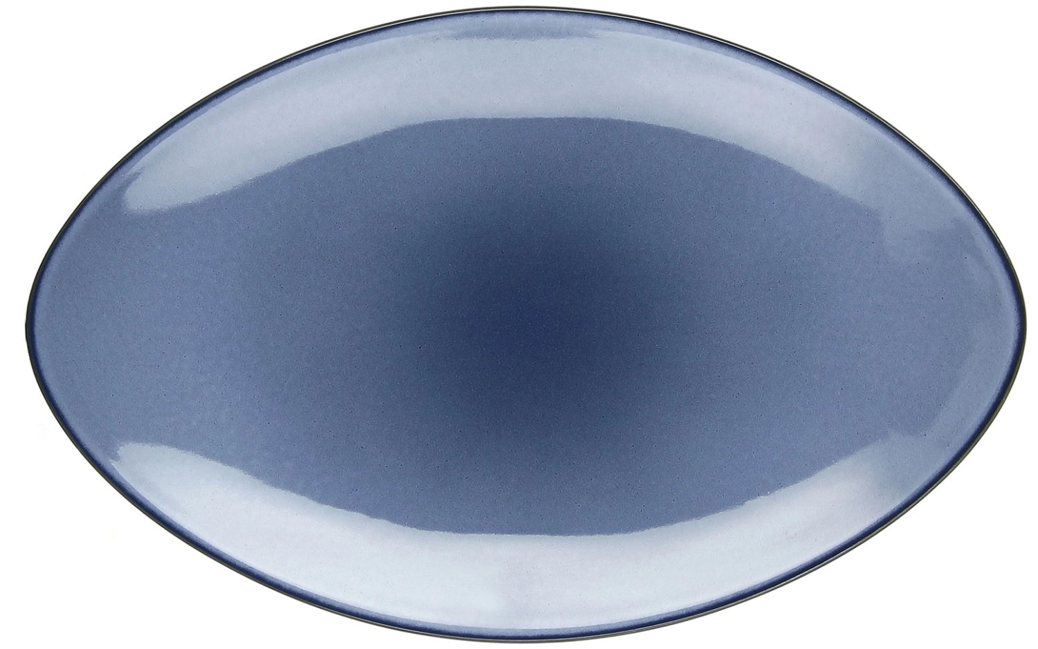 Equinoxe Servierteller oval, 35x22x4 cm, blau - KAQTU Design