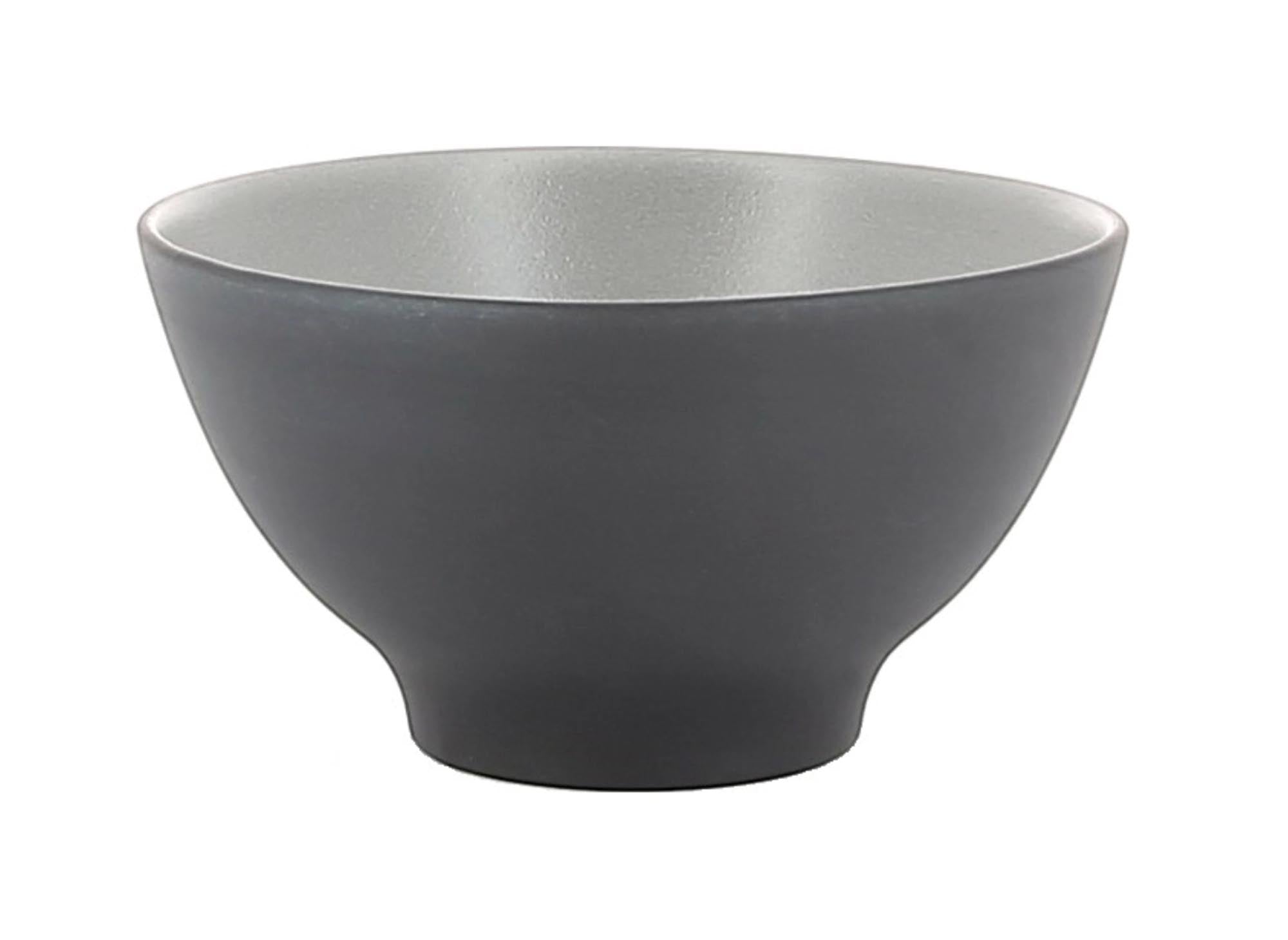 Die Equinoxe Reisschüssel von Revol: 12 cm, 30 cl, aus robustem Porzellan in Pfefferfarbe. Ideal für Reis und Beilagen.