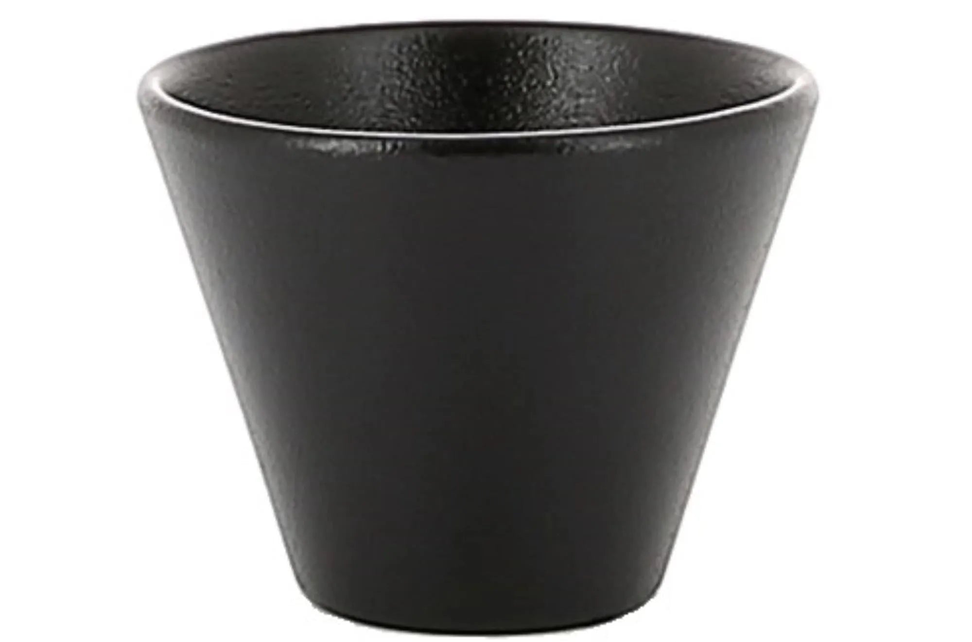 Elegante, schwarze Equinoxe Schüssel von Revol, 6,3 cm Ø, 5 cm H, 5 cl Volumen. Ideal für Dips, Beilagen, aus robustem Porzellan.
