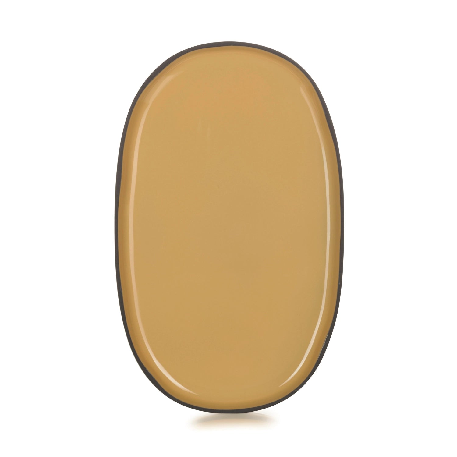 Caractère serving plate, oval, 35.5x21.8x2.5cm, turmeric