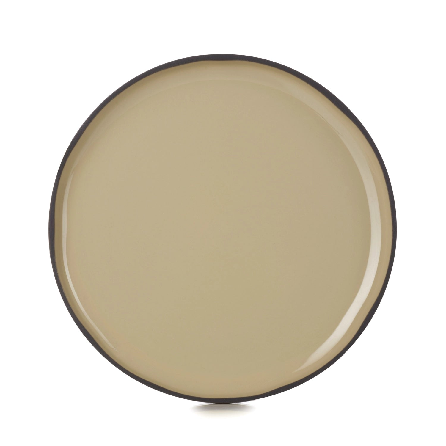 Eleganter Dessertteller von Revol, Ø15 cm, in warmem Muskatnuss-Ton, perfekt für exquisite Desserts und besondere Anlässe.