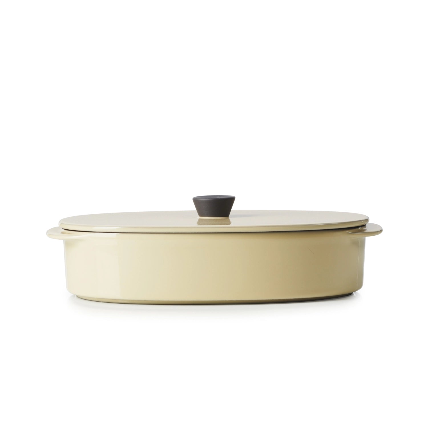 Assiette caractérienne avec couvercle 19x13 noix de muscade