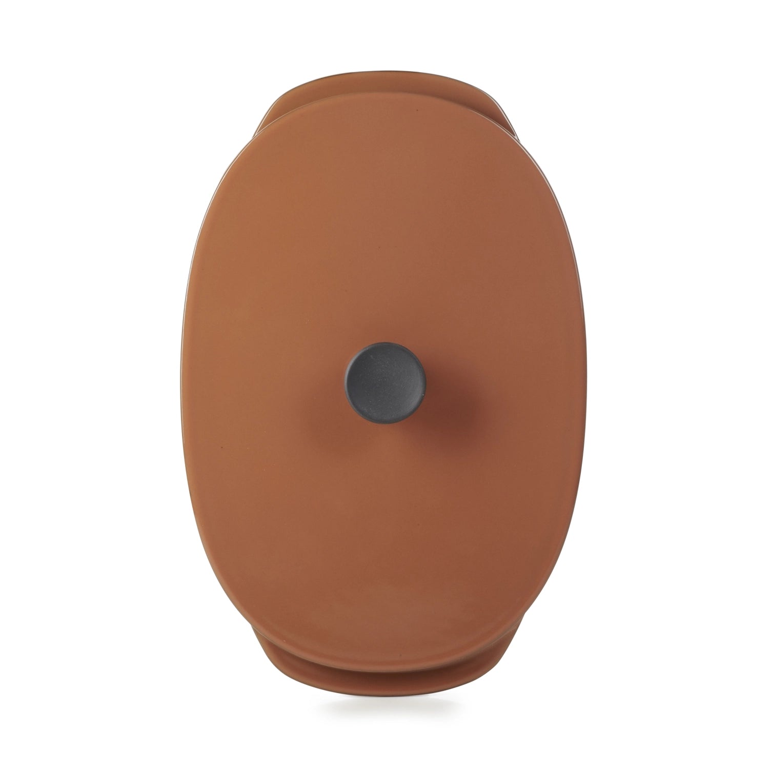 Piatto di carattere con coperchio 19x13 Cannella