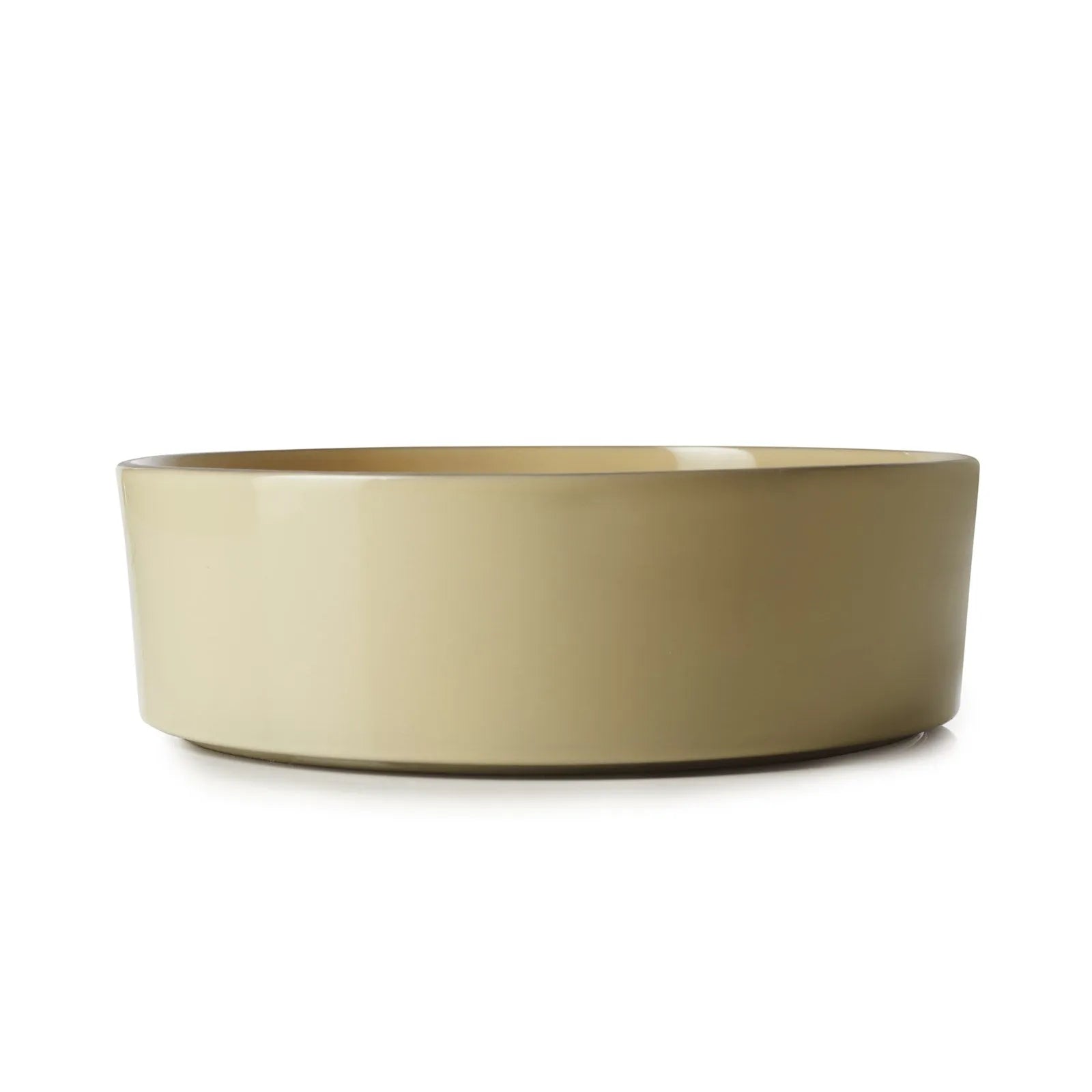 Elegante Caractere Salatschüssel 25cm in warmem Muskatnuss-Ton.