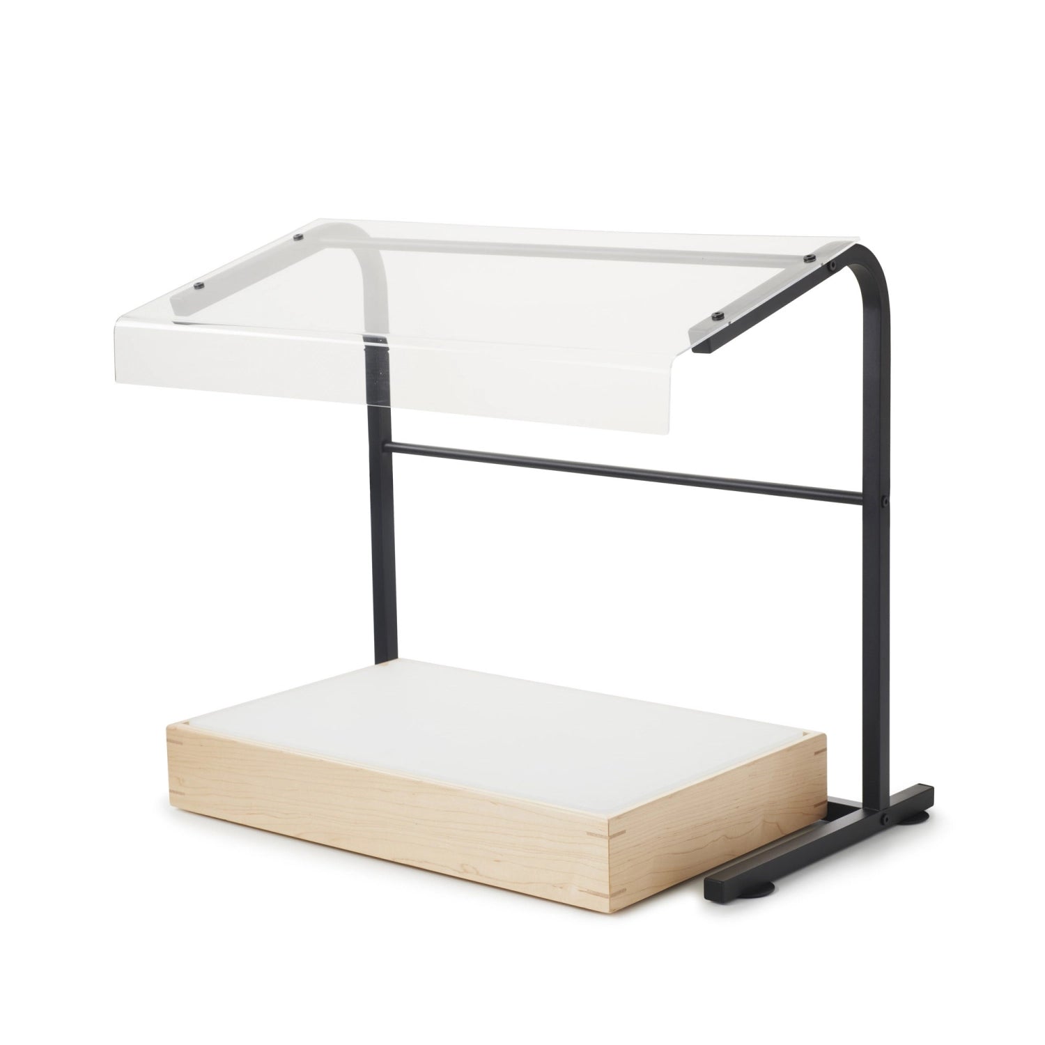 In scena protezione sputa mobile Matt metallo, acrilico