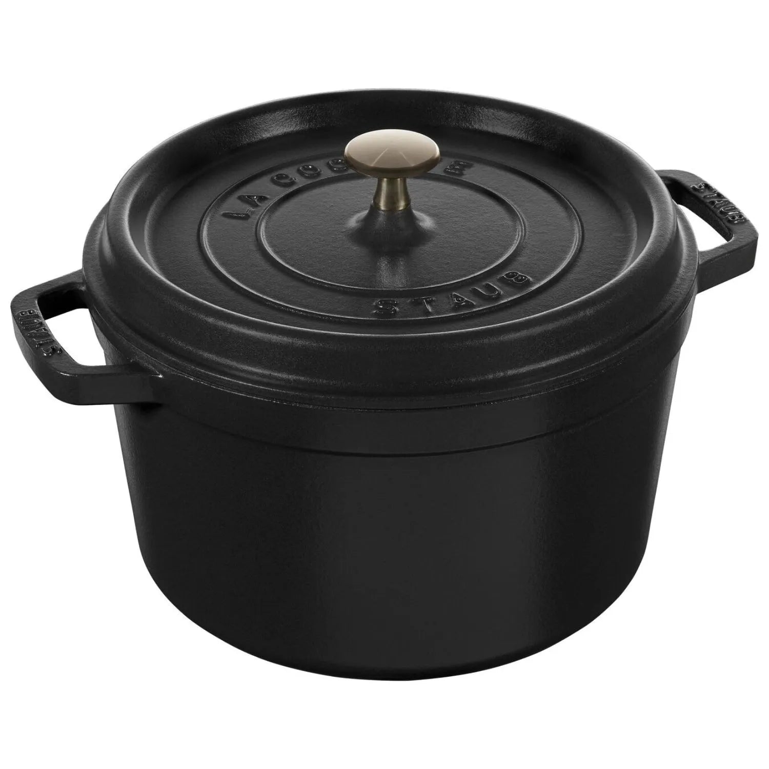 La Cocotte Cocotte hoch, 24 cm Schwarz 4.7l in Schwarz präsentiert im Onlineshop von KAQTU Design AG. Pfanne/Topf ist von Staub
