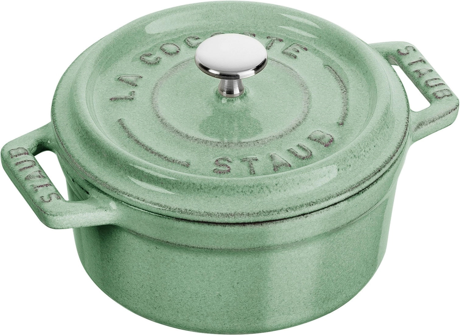 Mini Cocotte 10 cm, rotondo, salvia, ghisa 0,25l