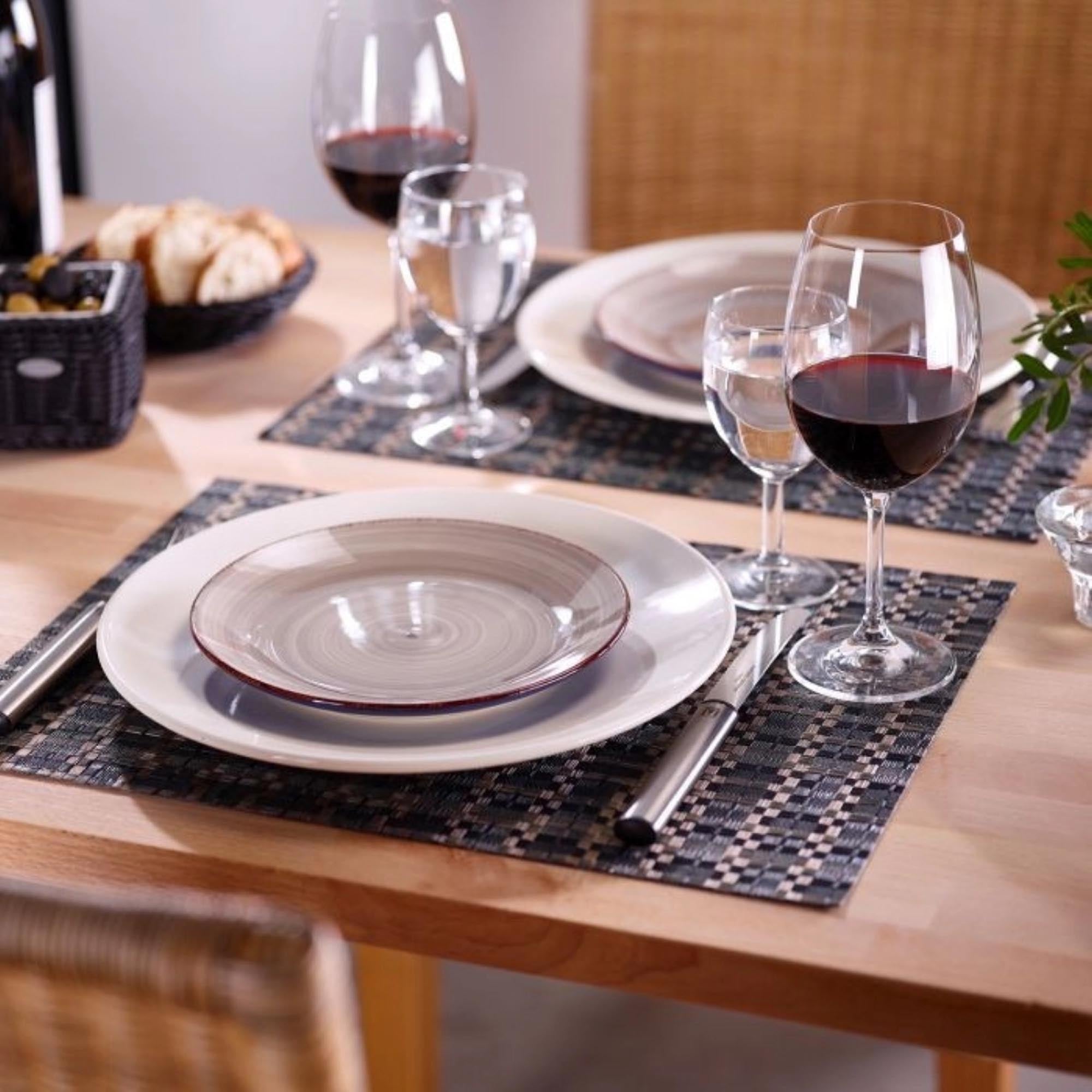 Stilvolles Tischset von Westmark, rechteckig, 32x42cm, in Dunkeloliv und Schwarz, perfekt für elegante Tischdekorationen.