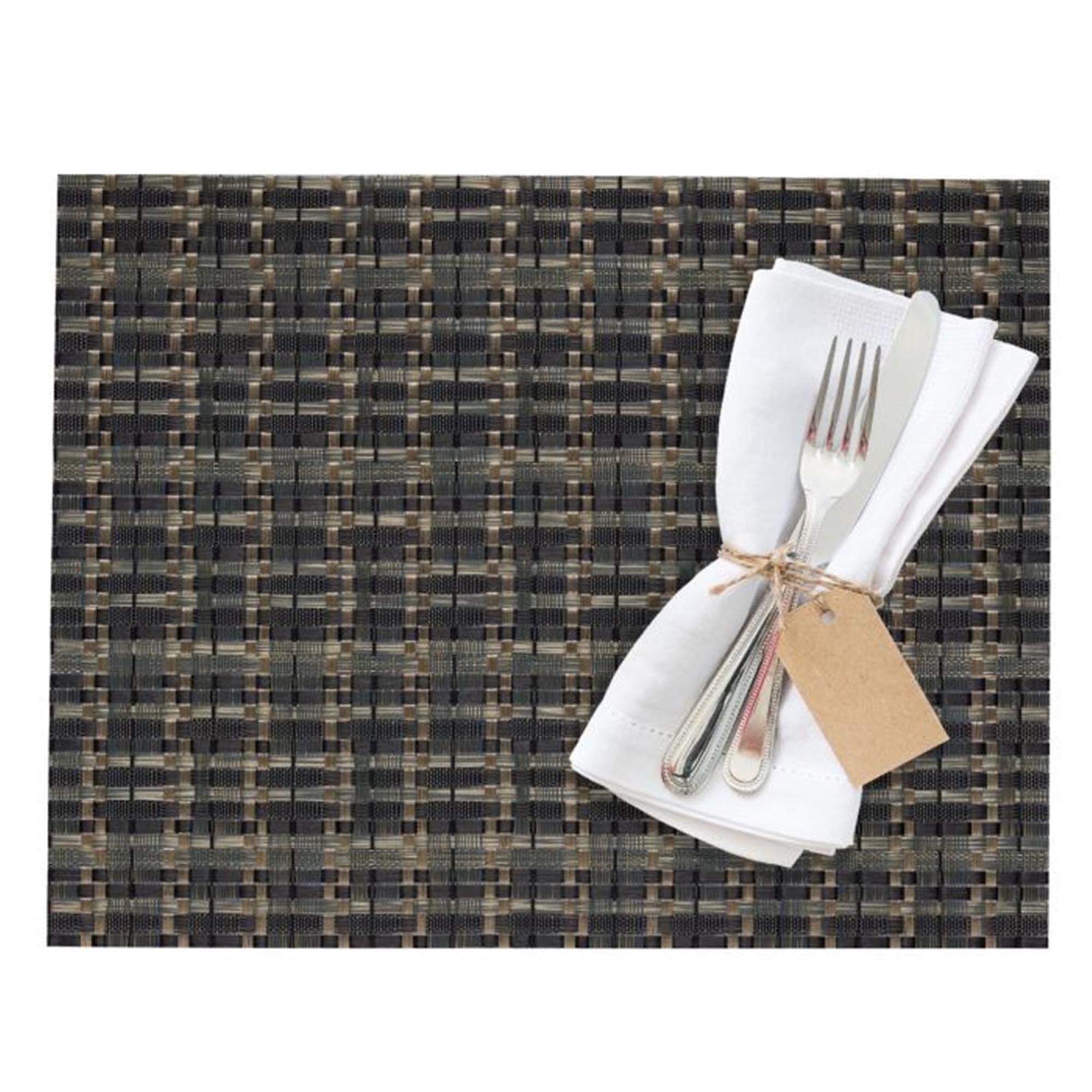 Elegantes Tischset von Westmark, rechteckig, in dunkeloliv und schwarz, Maße 32x42cm, ideal für stilvolle Tischdekoration.