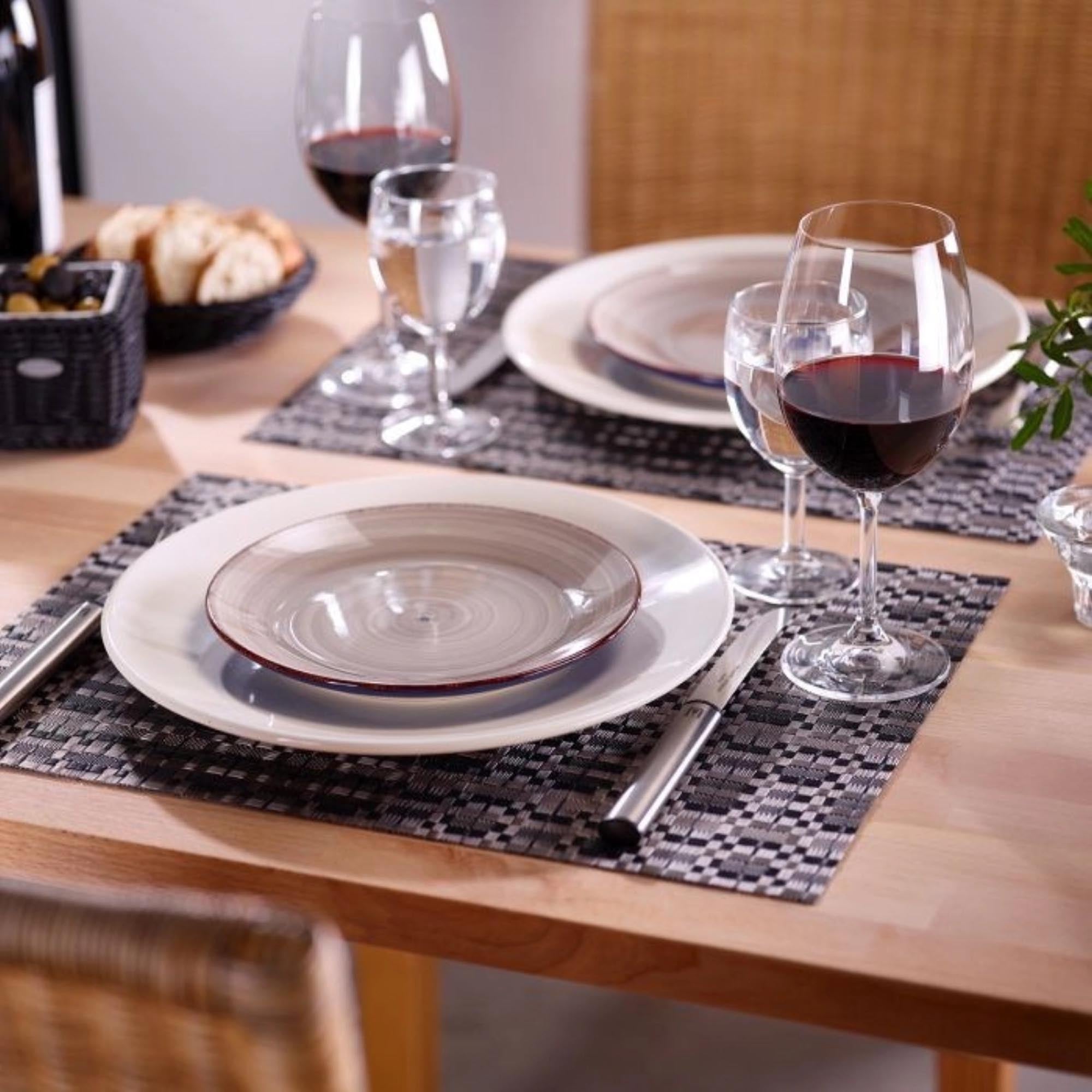 Elegantes Tischset von Westmark, rechteckig, anthrazit mit silber Akzenten, 32x42 cm, ideal für stilvolle Tischdekoration.