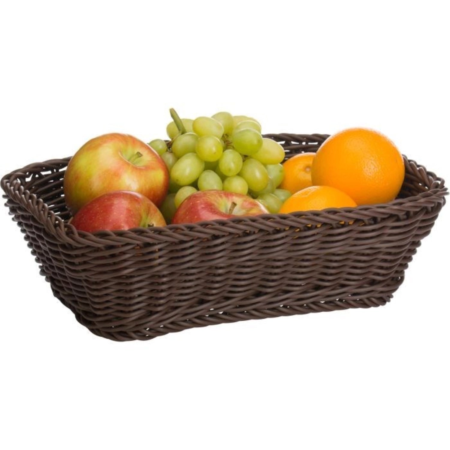 Rechteckiger Brotkorb in warmem Braun von Westmark, ideal für die stilvolle Aufbewahrung von Brötchen und Gebäck, Maße 31x21x9 cm.