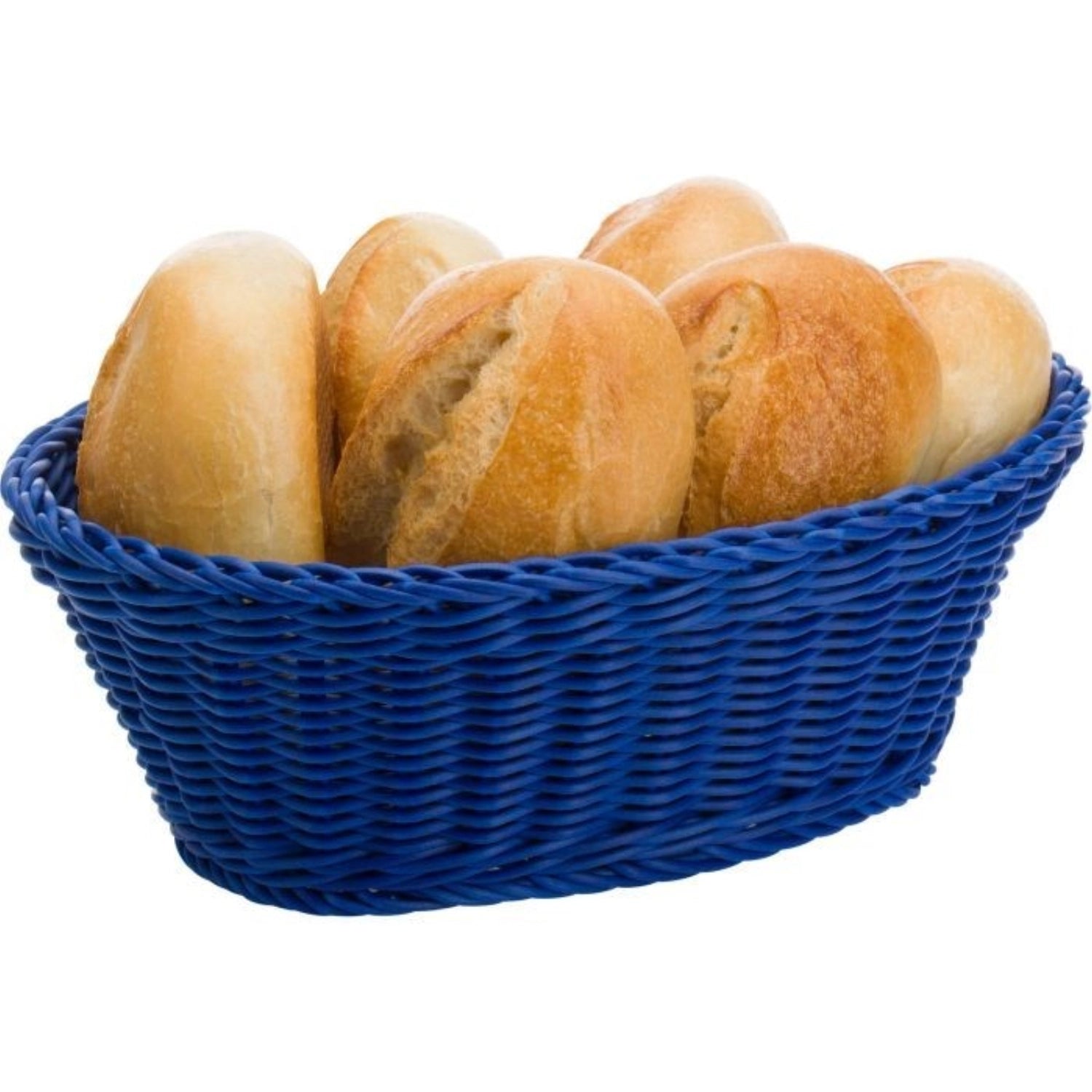 Ovaler Brotkorb in m-blau von Westmark, ideal für frische Brötchen. Maße: 26x18,5x9 cm, ein praktisches und dekoratives Element für jede Essenspräsentation.
