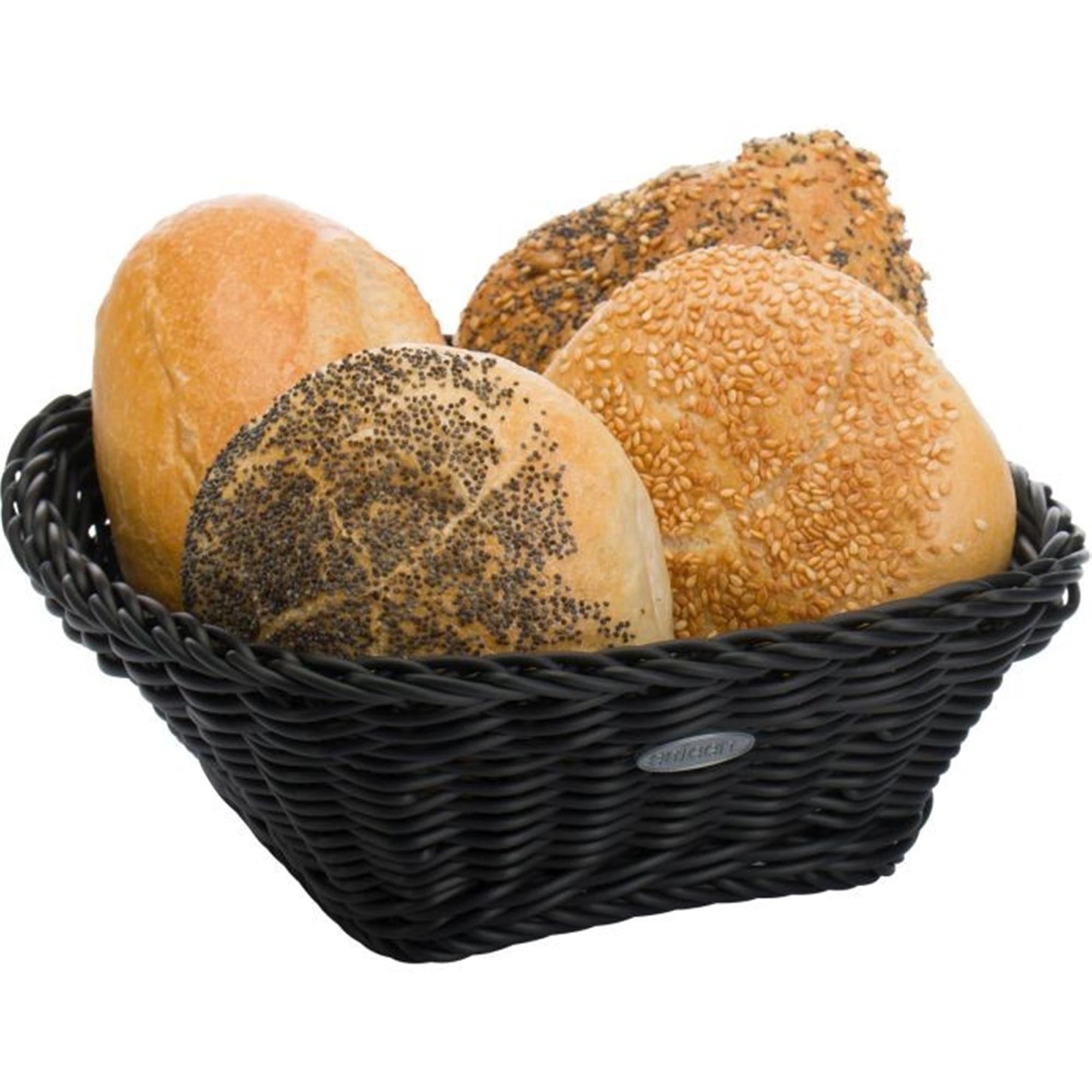 Korb quadratisch, schwarz, 23x23x9cm