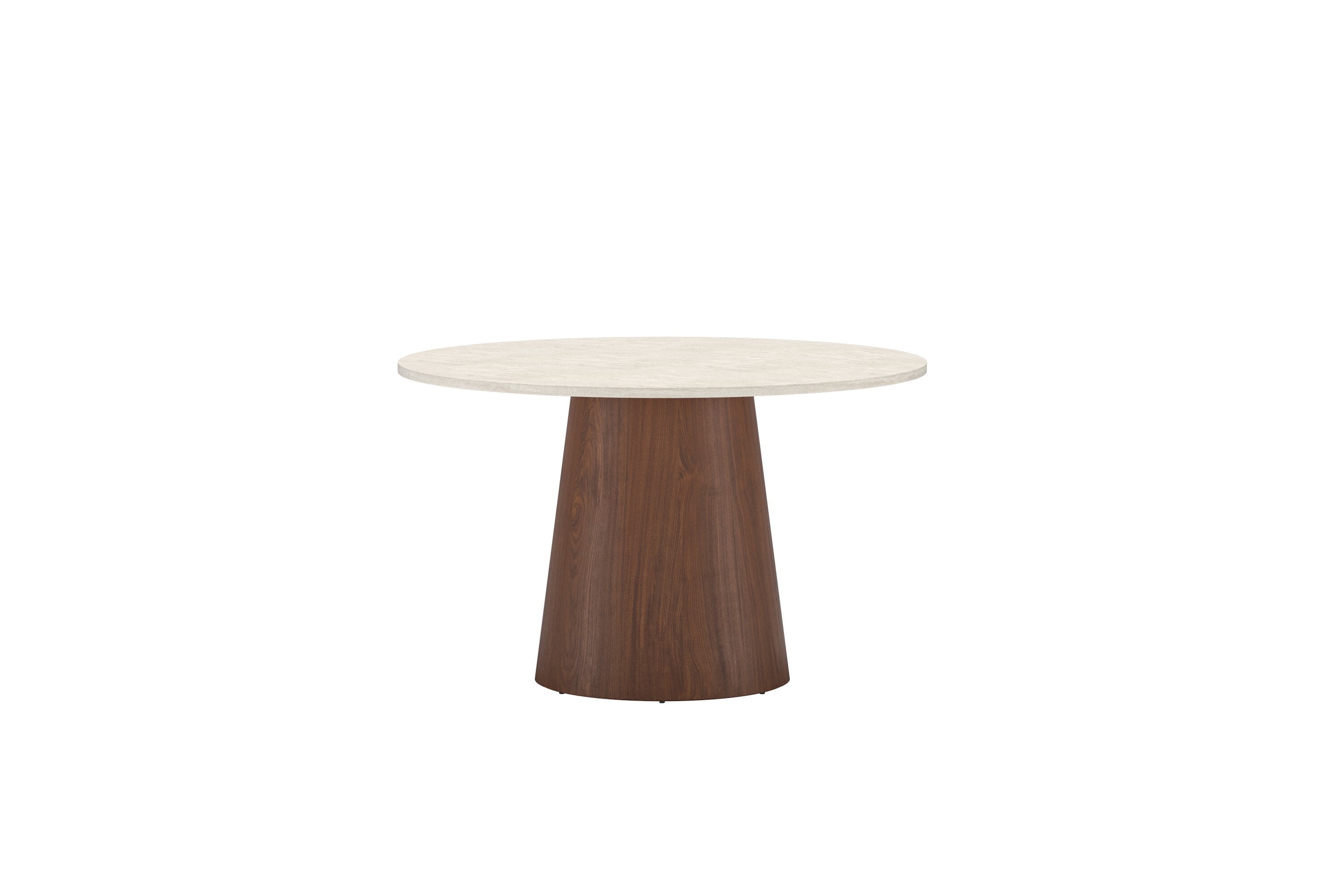 Lanzo Esstisch rund in Beige präsentiert im Onlineshop von KAQTU Design AG. Esstisch ist von Venture Home