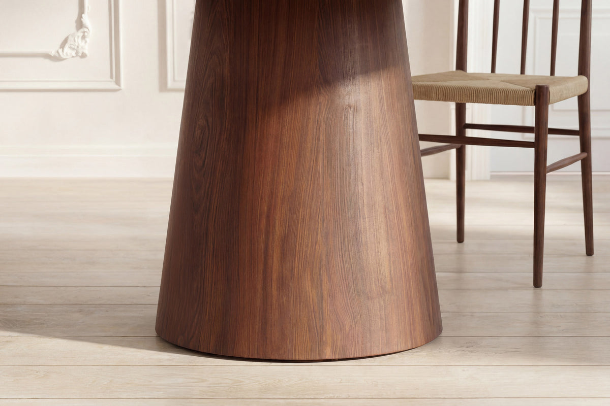 Lanzo Rundes Esstisch in Beige präsentiert im Onlineshop von KAQTU Design AG. Esstisch ist von Venture Home