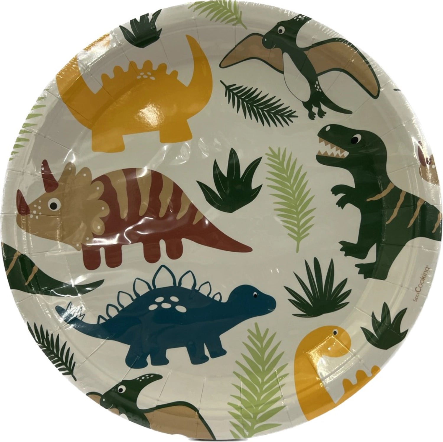 8 Stk. Teller Karton Dino D23cm