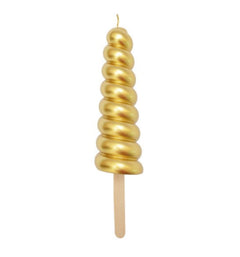 Bougie XXL corne de licorne dorée