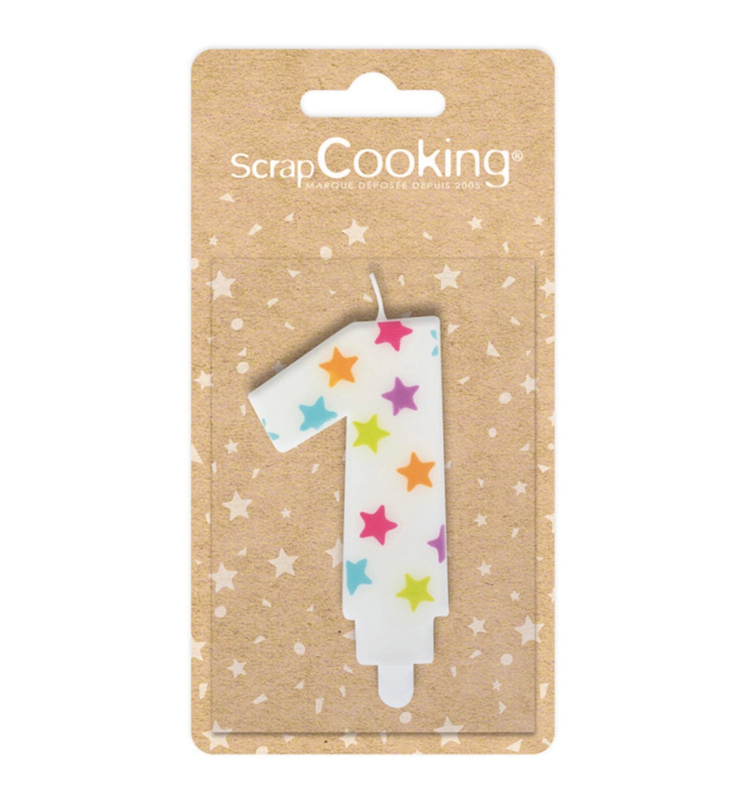 Elegante Kerze Nummer 1 von Scrap Cooking, perfekt für romantische Abende und stilvolle Raumgestaltung.