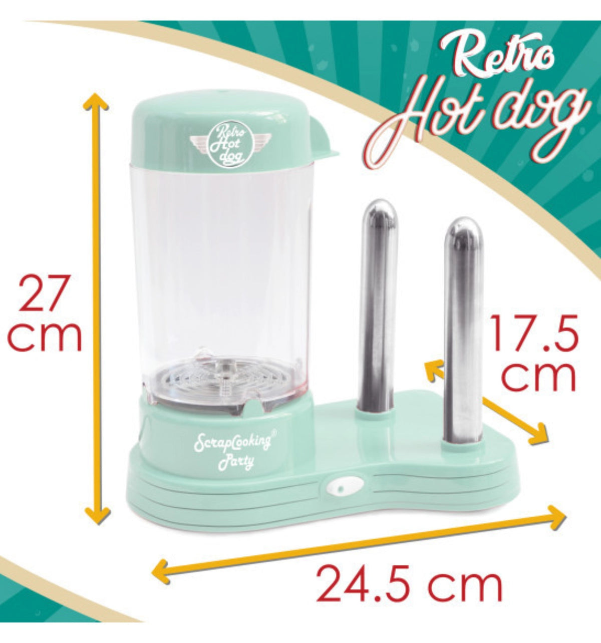Hot Dog Maschine in Grün präsentiert im Onlineshop von KAQTU Design AG. Küchengerät ist von Scrap Cooking