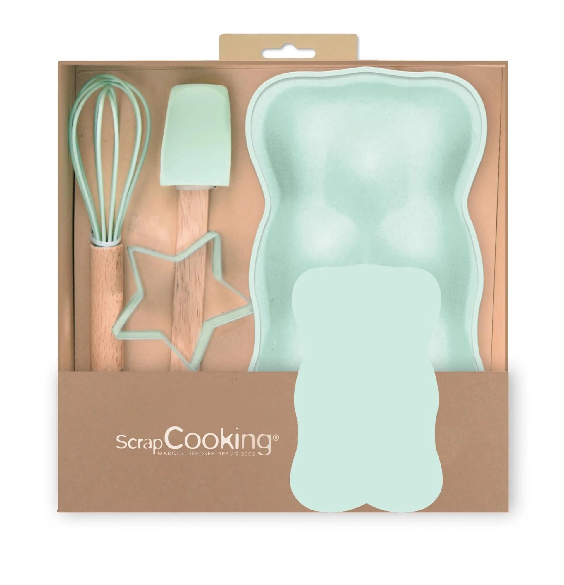 Entfesseln Sie die Kreativität Ihrer Kinder mit dem 4tlg. Kinderbackset Teddy Bär von Scrap Cooking – ideal für süße Backabenteuer!