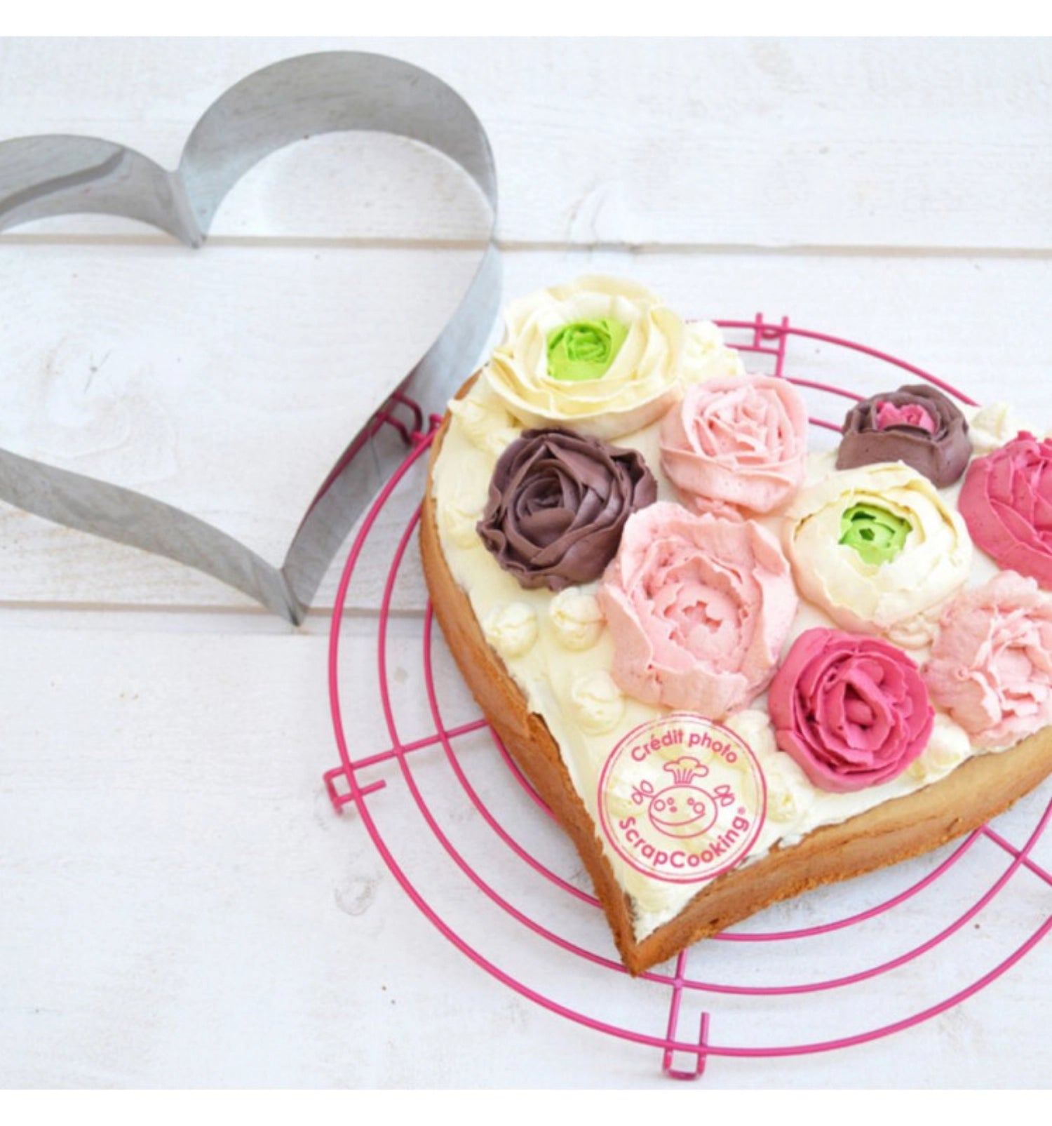 Cuscino di stampo da forno in acciaio inossidabile xxl cuore 24x27cm