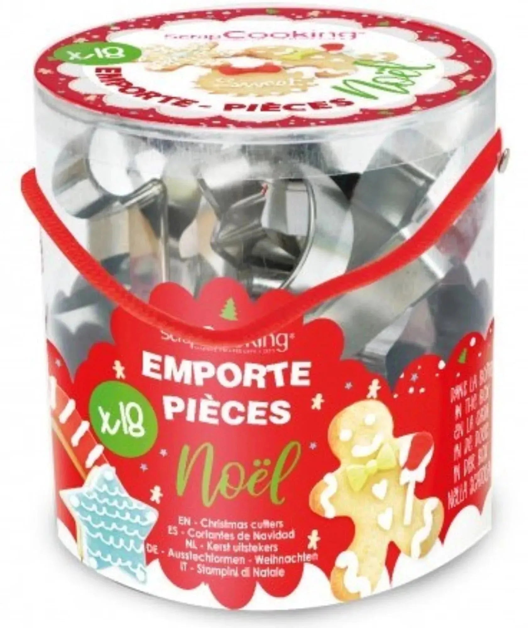 Perfektes 18-teiliges Ausstechset für festliche Weihnachtsplätzchen.