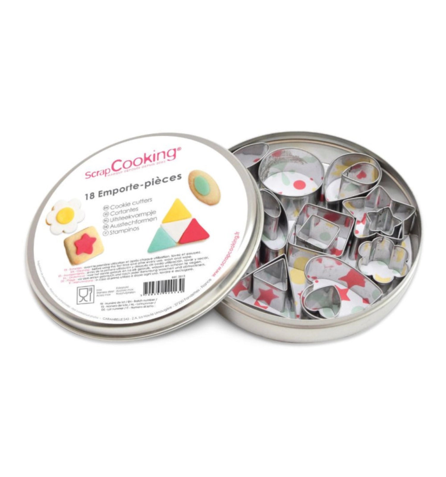 18-tlg. Set Ausstechformen Edelsltahl Mini