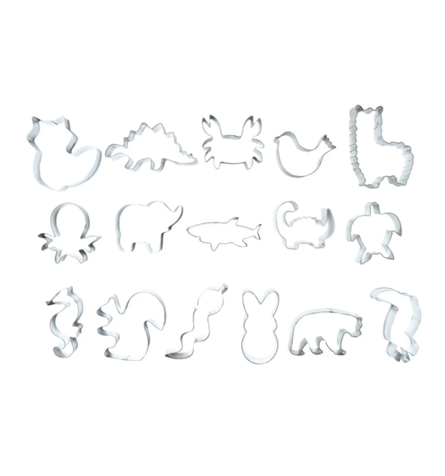 Kreatives Backen mit Scrap Cookings 16-tlg. Wildtier-Ausstecher-Set.