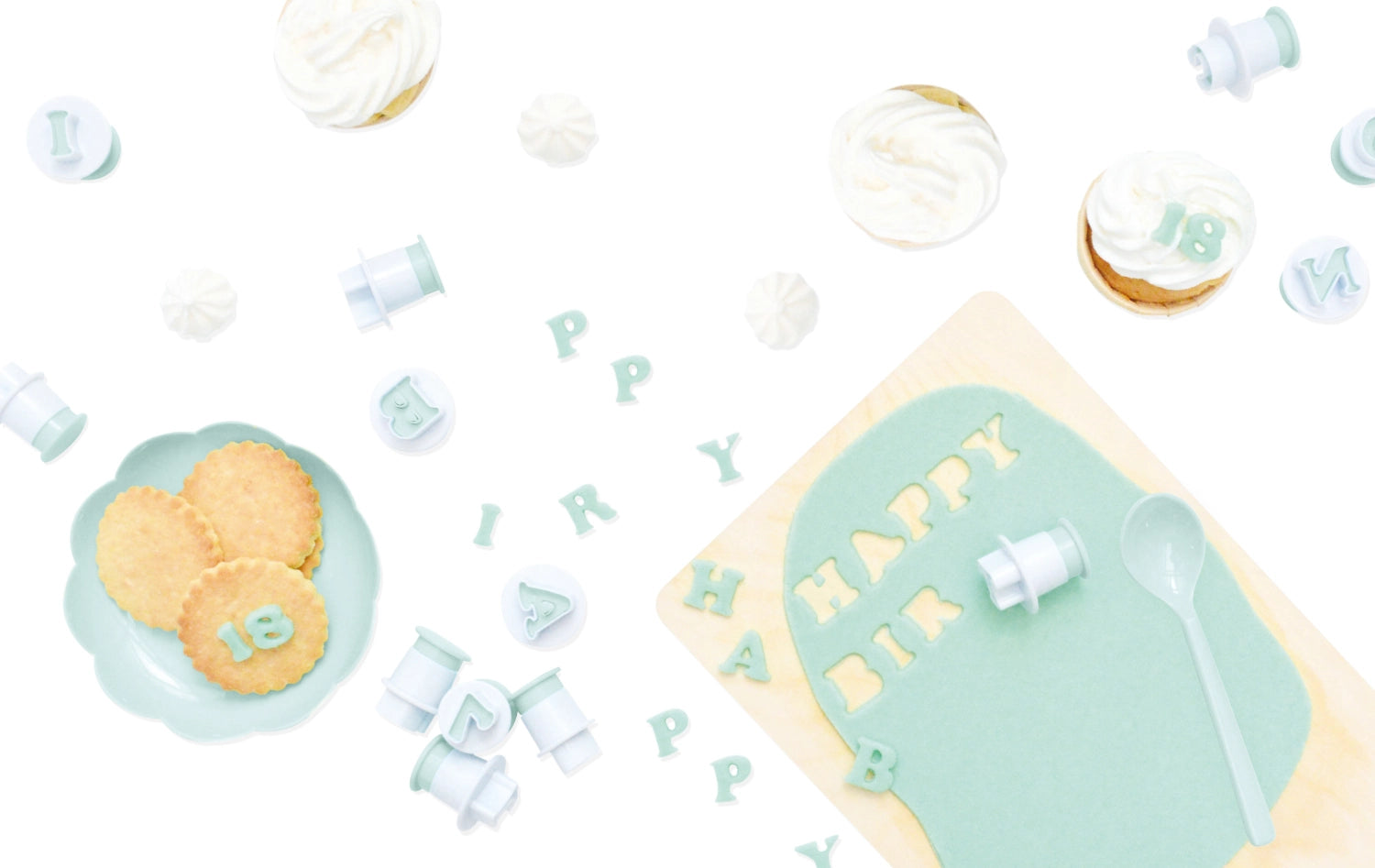 Set di francobolli da 36 pezzischneider Lettere e numeri