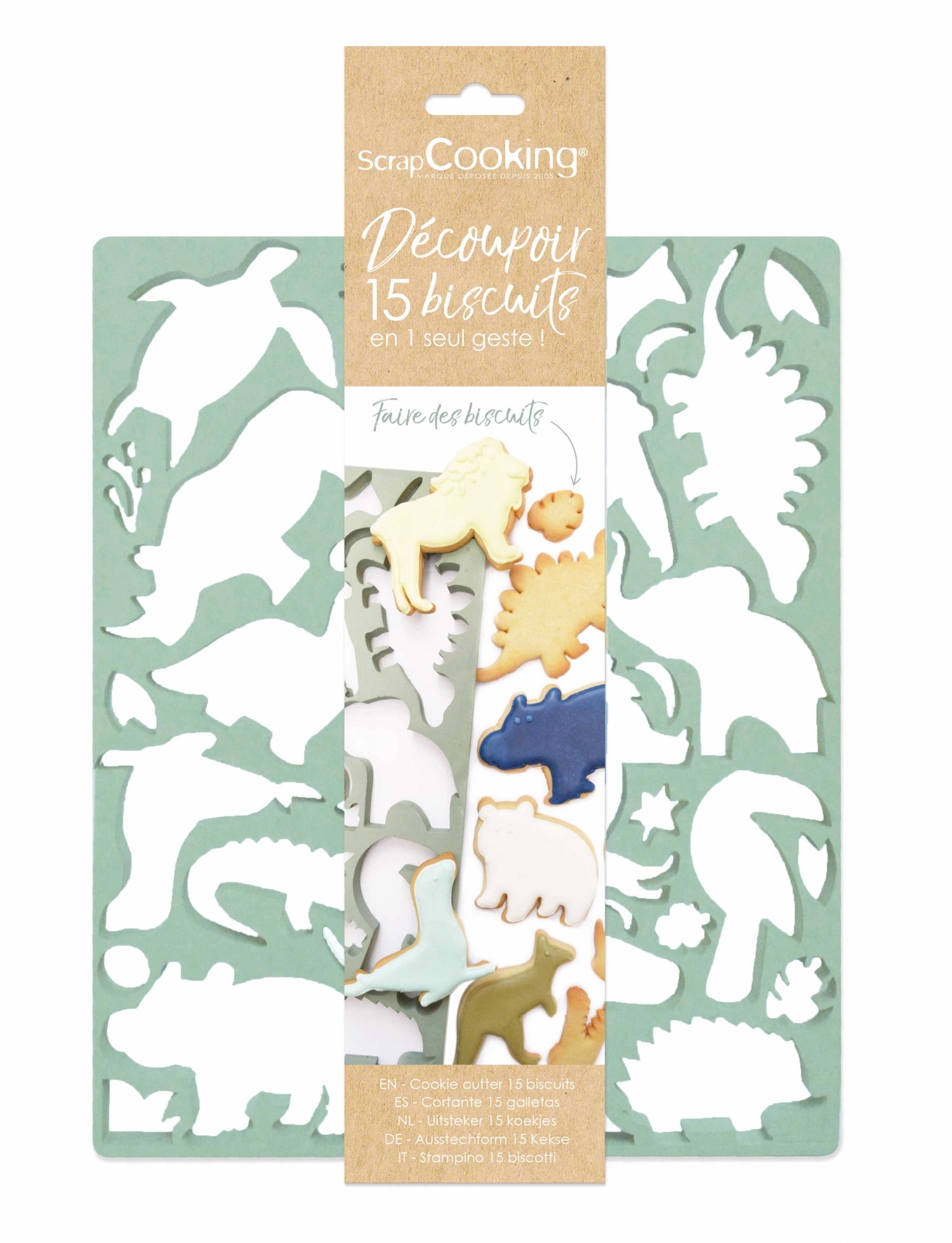 Kreative Ausstechplatte Tiere: Perfekt für Kekse, Fondant & Marzipan. Langlebig, spülmaschinenfest, ideal für Kindergeburtstage.