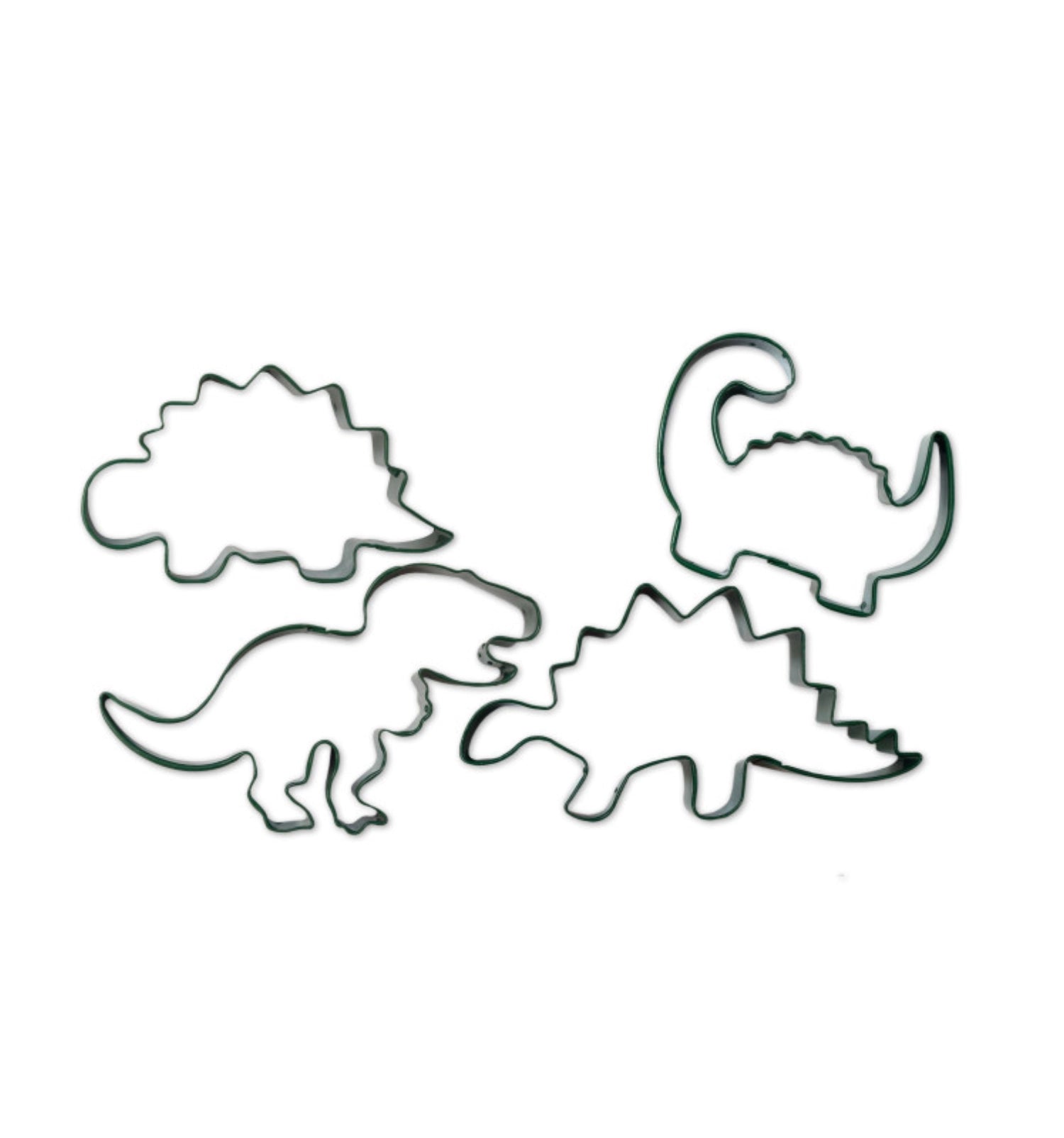 Entdecken Sie das 4-teilige Dino-Ausstecher-Set von Scrap Cooking – ideal für kreative Backideen mit Dinosaurier-Motiven.