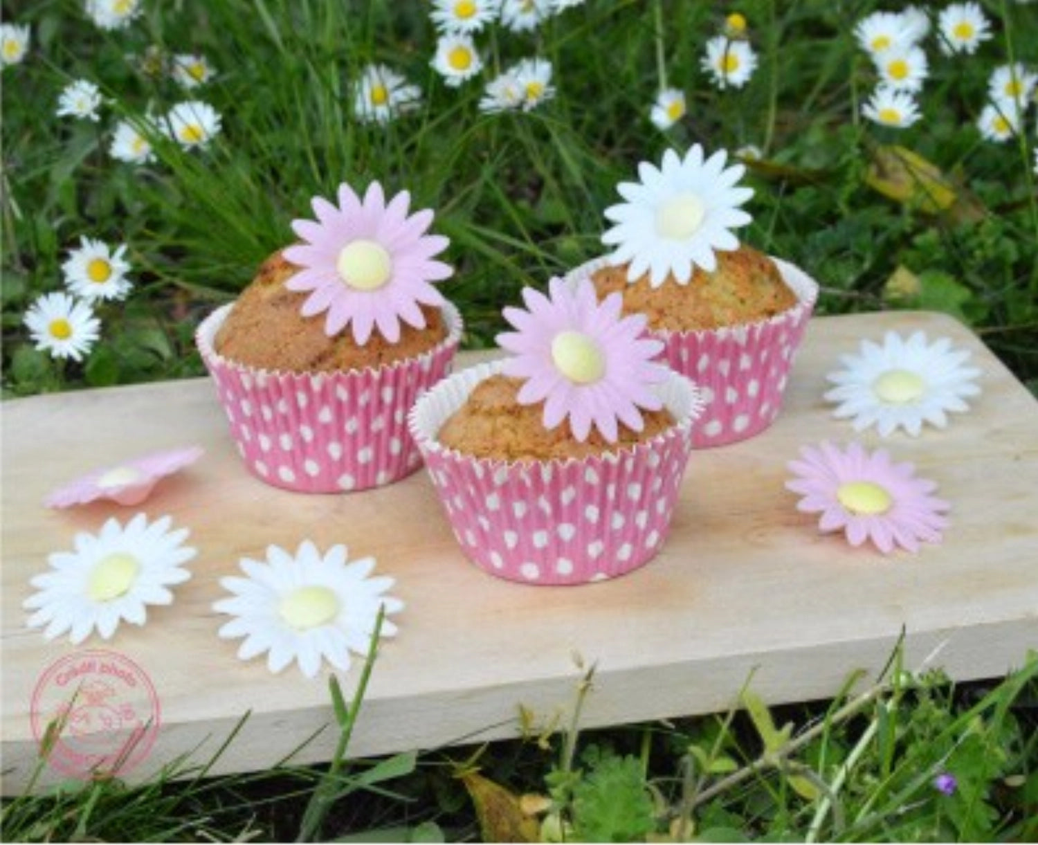 18 pezzi di figure di zucchero Daisy commestibile