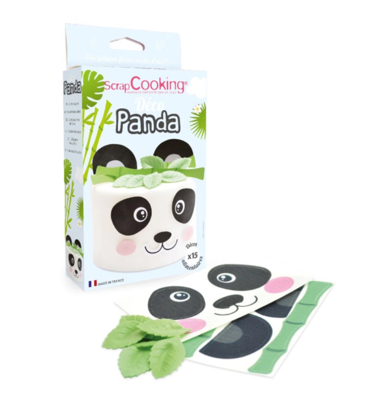 15 pcs. Set of decorative panda wafers