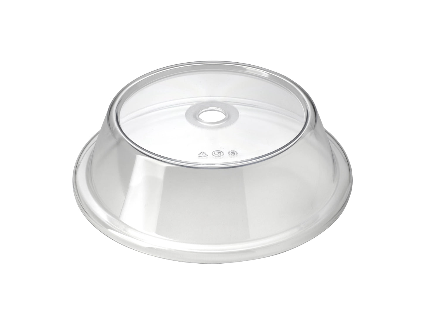 Teller Cloche rund 24cm SAN transparent mit Loch in Transparent präsentiert im Onlineshop von KAQTU Design AG. Teller ist von Gastronorm