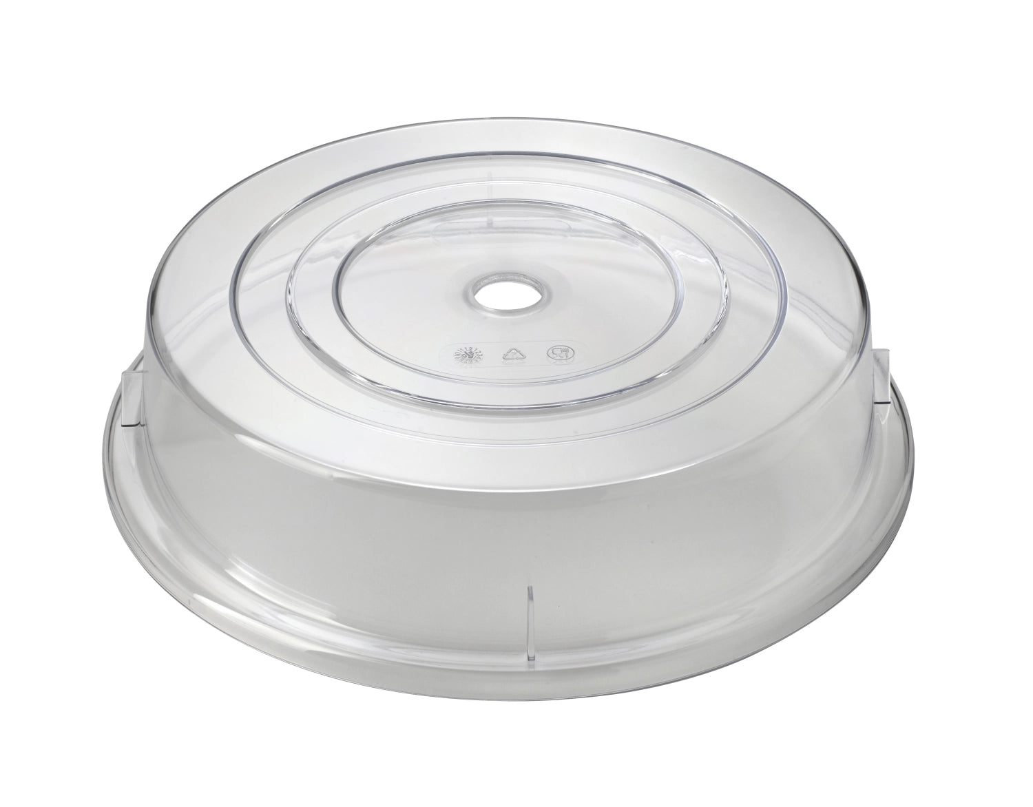 Teller Cloche rund 28cm SAN transparent mit Loch in Transparent präsentiert im Onlineshop von KAQTU Design AG. Teller ist von Gastronorm