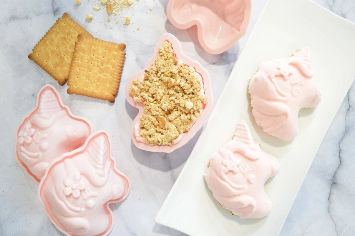 6 Formes de silicone unique Unicorne