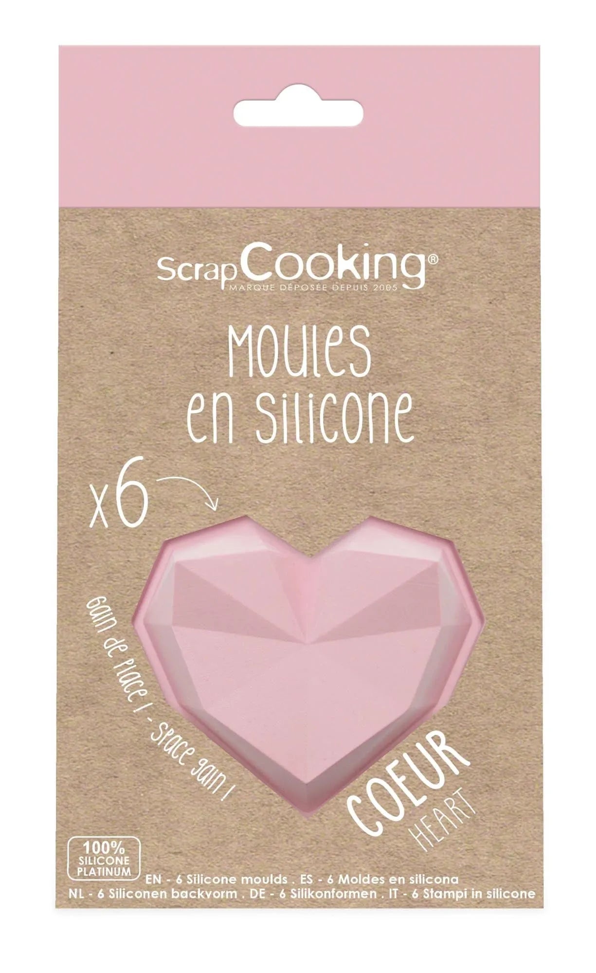 Formen Sie exquisite Herz-Desserts mit Scrap Cookings Silikonset.